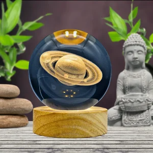 Lampara Bola De Cristal LED Saturno